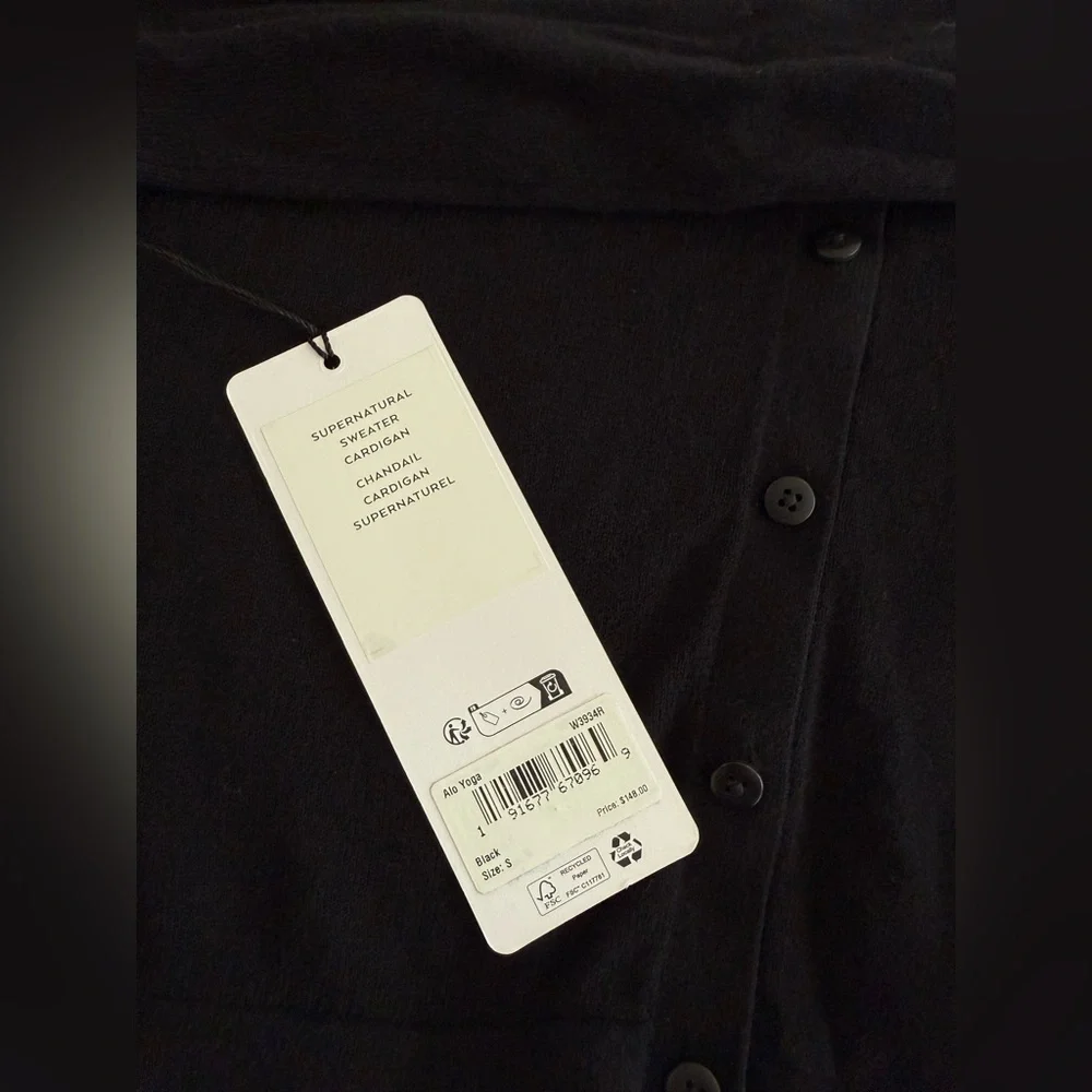 Alo yoga Supernatural Sweater Cardigan - Black - Picture 8 of 9